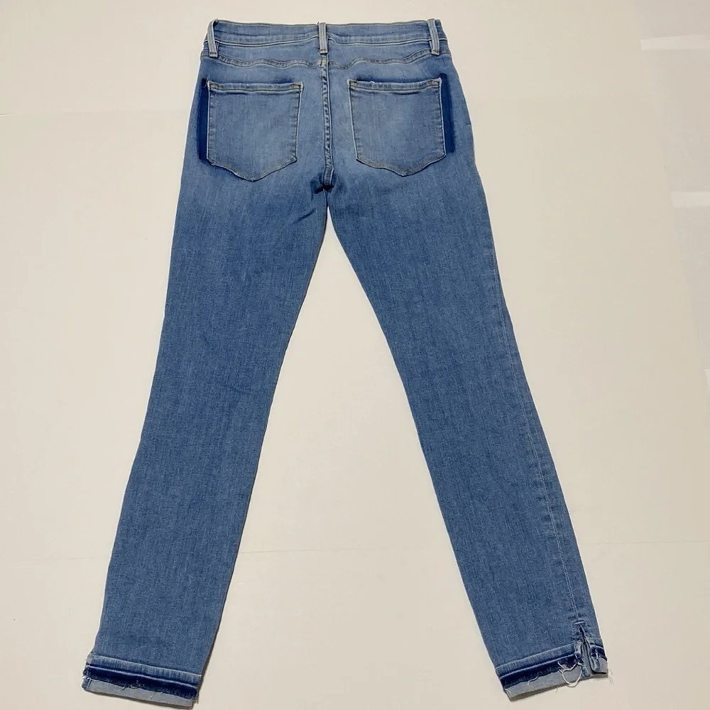 Frame Denim Le Skinny De Jeanne Mid Rise Skinny Cropped Jeans Size 27 - Picture 3 of 6